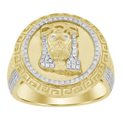 MEN'S RING 0.50CT ROUND DIAMOND 10K YELLOW GOLD