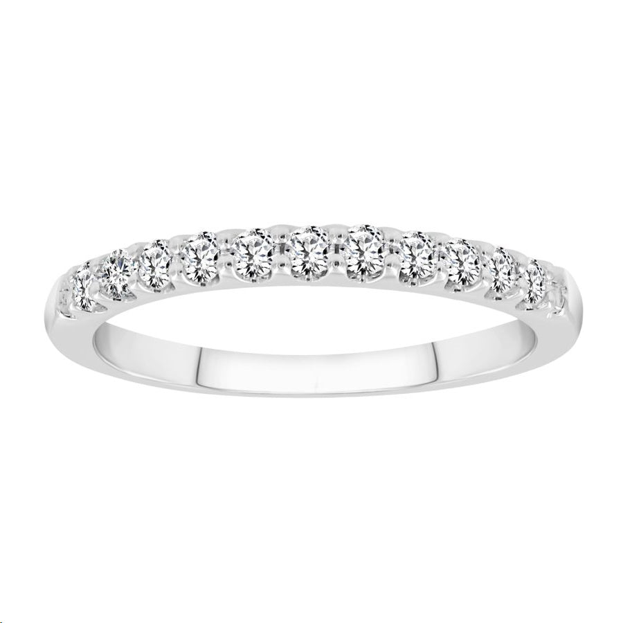 LADIES BAND 0.33CT ROUND DIAMOND 14K WHITE GOLD (SI QUALITY)