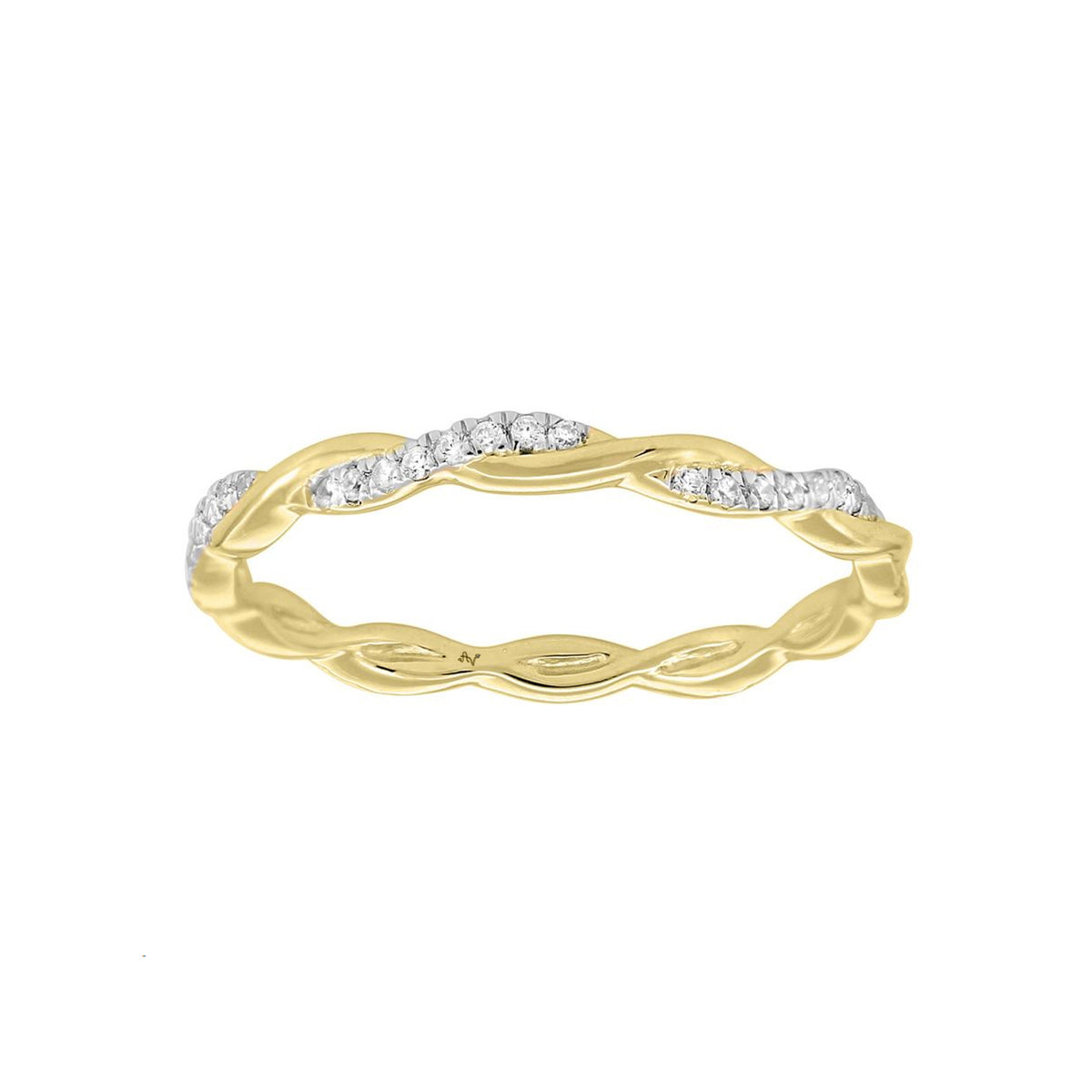 LADIES BAND 0.20CT ROUND DIAMOND 10K YELLOW GOLD