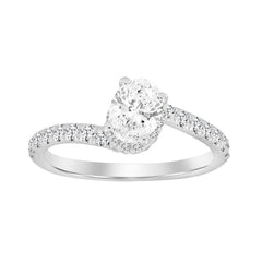 LADIES RING 1.25CT ROUND DIAMOND 14K WHITE GOLD (SI QUALITY)