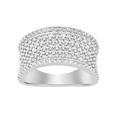 LADIES RING 1.25CT ROUND DIAMOND 10K WHITE GOLD