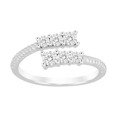 LADIES RING 0.15CT ROUND DIAMOND 14K WHITE GOLD