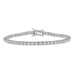 LADIES BRACELET 2.00CT ROUND DIAMOND 14K WHITE GOLD