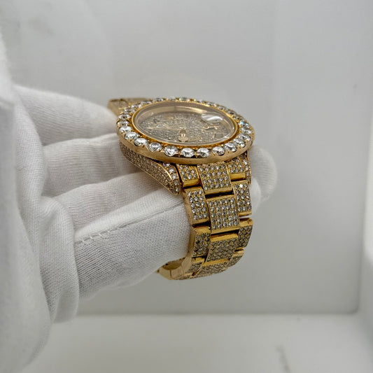 Rolex DateJust 41mm – Fully Gold, Fully Iced Out, Roman Dial