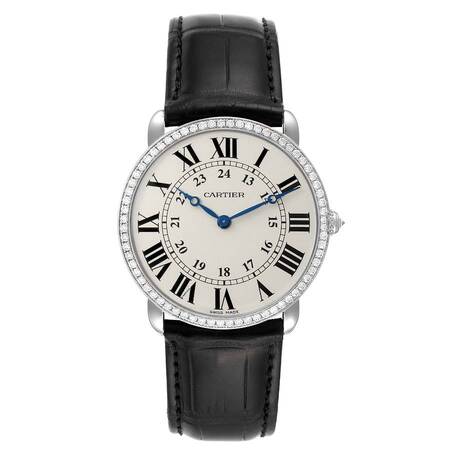 Cartier Ronde Louis 36mm WR000551 18K White Gold Unisex Watch