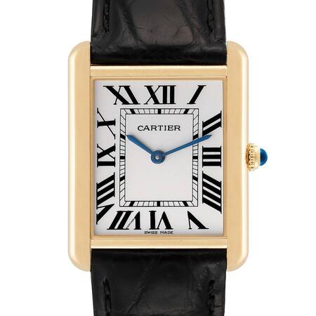 Cartier Tank Solo 35x27mm W1018855 18K Yellow Gold Women's Watch