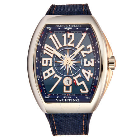 Franck Muller Vanguard Yachting 45mm 45SCYACHTBLU5N 18K Rose Gold/Stainless Steel Men's Watch