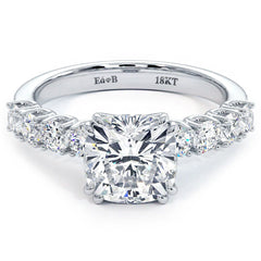 Cushion Cut Double Prongs Diamond Engagement Ring Setting (Center Stone Not Included)