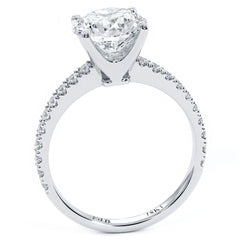 Classic 4 Prong Diamond Engagement Ring Setting (Center Stone Not Included)