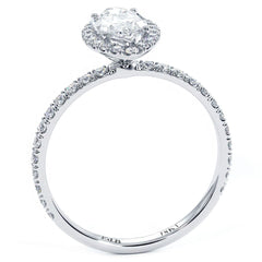 Marquise Shape Halo, Micropave Diamond Engagement Ring Setting (Center Stone Not Included)