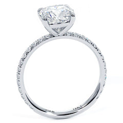 Cushion Shape Plain Gold Basket Head Diamond Engagement Ring Setting (Center Stone Not Included)