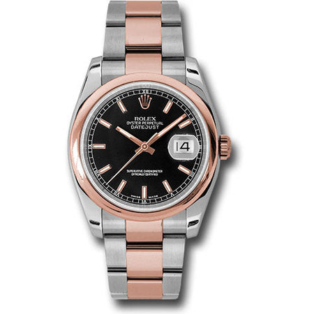 Rolex DateJust 36mm 116201 18K Rose Gold/Stainless Steel Unisex Watch