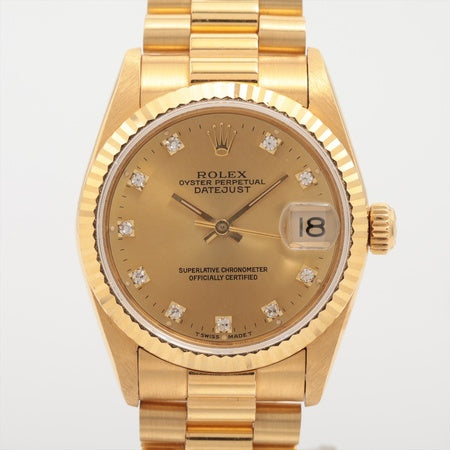 Rolex Datejust 31mm 68278 18K Yellow Gold Women's Watch